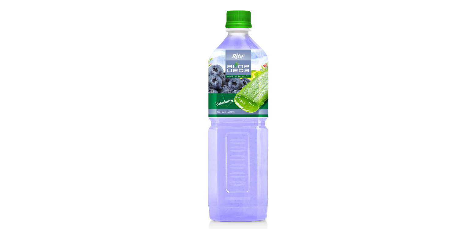 Aloe Vera With Blueberry Flavor 1000ml Bottle Rita Brand